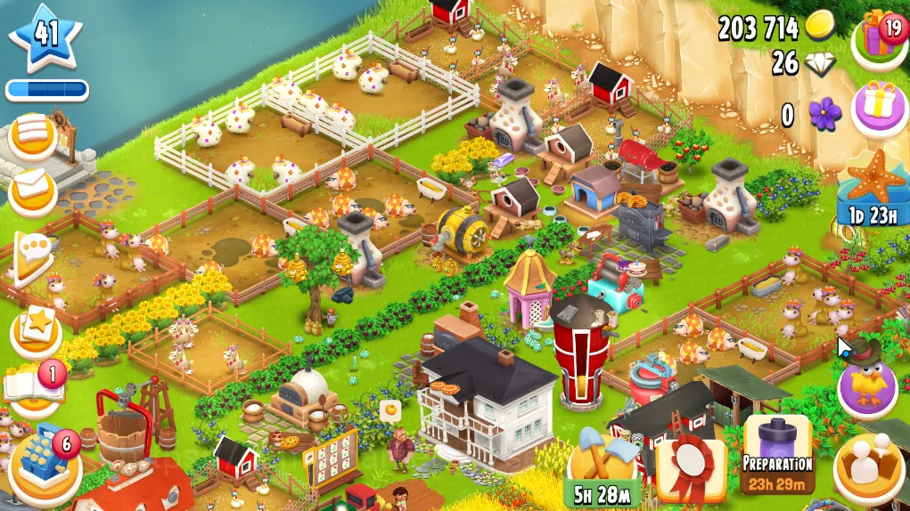 Hay Day Accounts Level 41 | Barn Storage 1100 + Silo Storage 625 | 203k Coins, 26 Diamonds |CN ON|Log Supercell ID|Take 1
