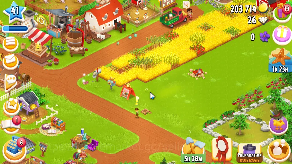 Hay Day Accounts Level 41 | Barn Storage 1100 + Silo Storage 625 | 203k Coins, 26 Diamonds |CN ON|Log Supercell ID|Take 3