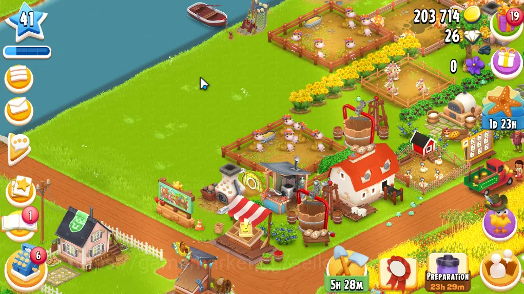 Hay Day Accounts Level 41 | Barn Storage 1100 + Silo Storage 625 | 203k Coins, 26 Diamonds |CN ON|Log Supercell ID|Take 4