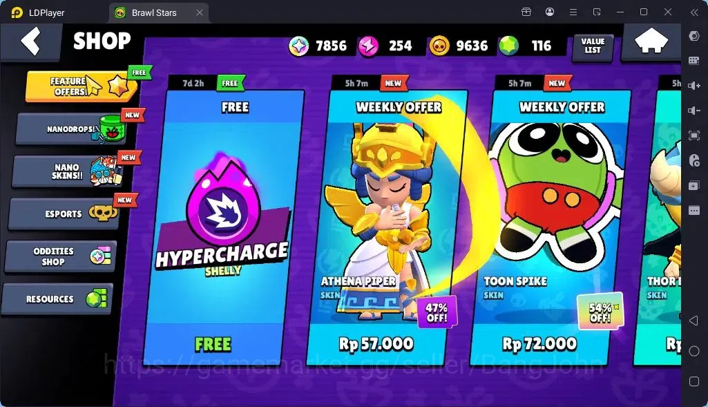 Brawl Stars Accounts Global |Trophy 1451 | Brawler 26, 4 Max | Skins 1Legendary 2 Mythic,3 Epic|Bling 7856|Protect Off|Check 13