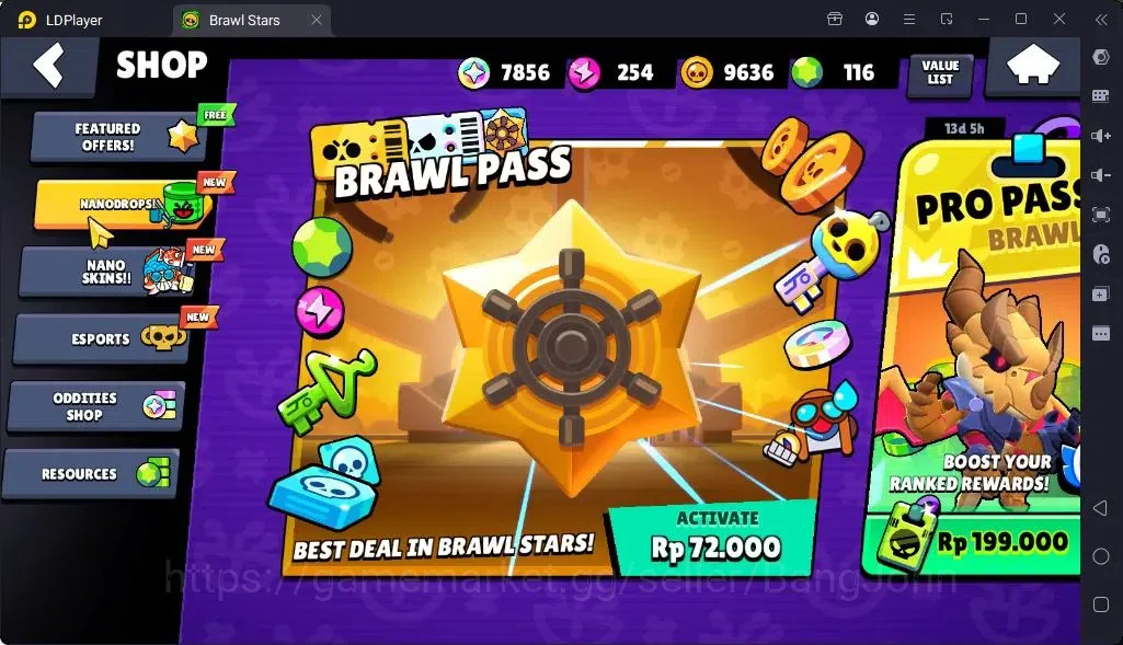Brawl Stars Accounts Global |Trophy 1451 | Brawler 26, 4 Max | Skins 1Legendary 2 Mythic,3 Epic|Bling 7856|Protect Off|Check 14