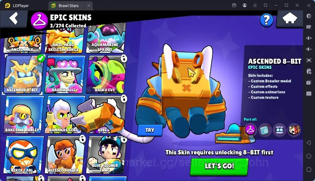 Brawl Stars Accounts Global |Trophy 1451 | Brawler 26, 4 Max | Skins 1Legendary 2 Mythic,3 Epic|Bling 7856|Protect Off|Check 6