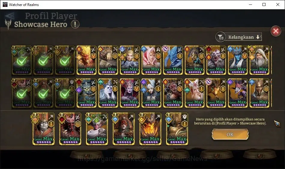 Watcher of Realms Accounts GLOBAL 60x|8,9M Power|12 Lord[ValderonA3,PraetusA1 image 9