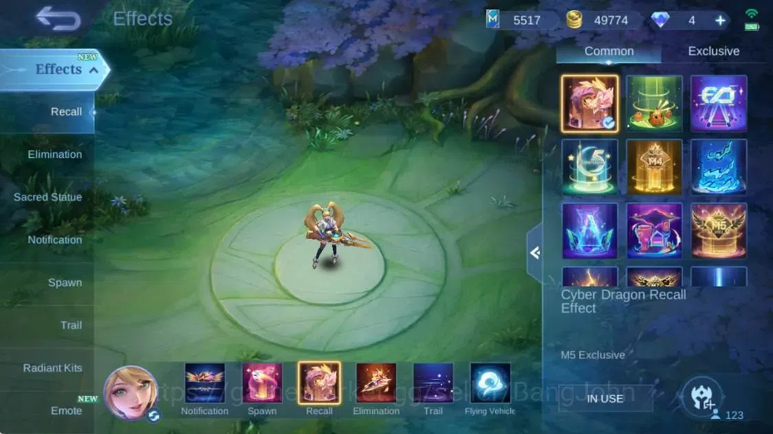 Mobile Legends: Bang Bang Accounts Global|Hero 123 Skin 287|Exalted|Legend Franco|Pri image 6