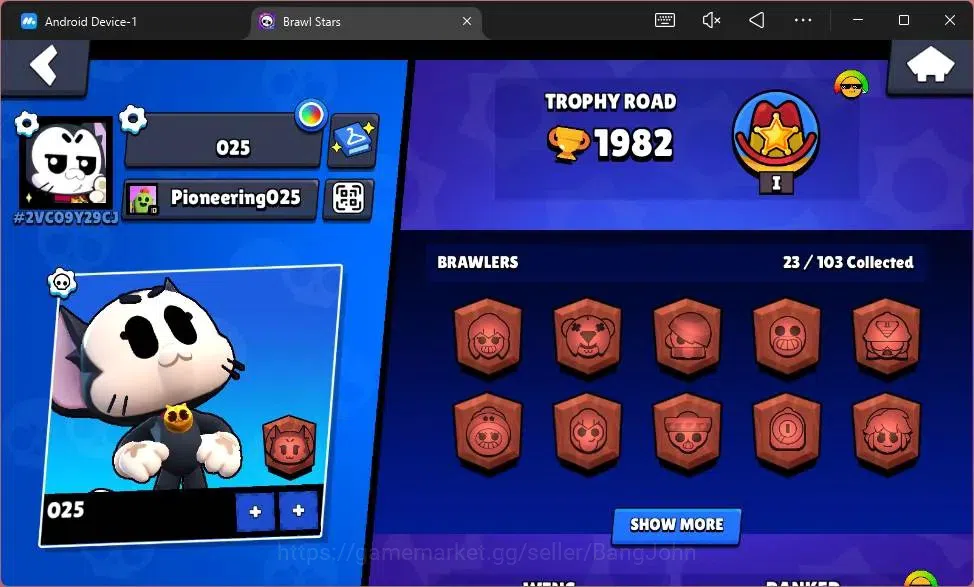 Brawl Stars Accounts Global |1982 Trophy|23 Brawler|3 Lv11 (Edgar,Najia image 2