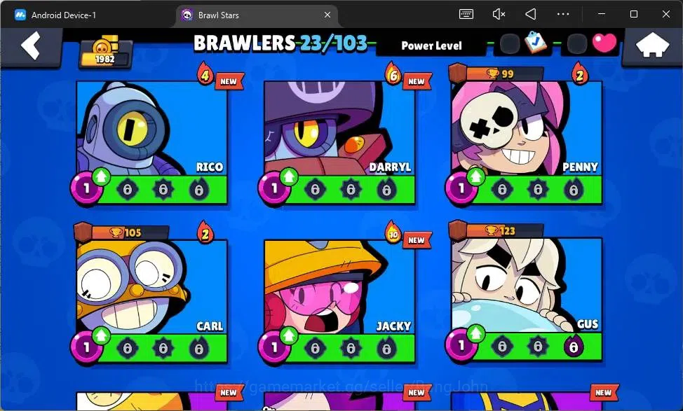 Brawl Stars Accounts Global |1982 Trophy|23 Brawler|3 Lv11 (Edgar,Najia image 7
