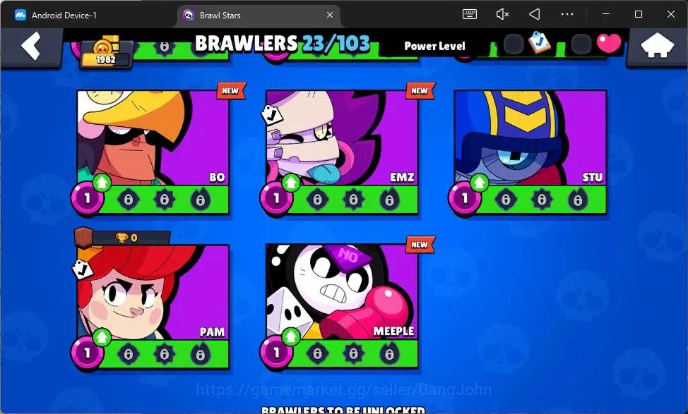 Brawl Stars Accounts Global |1982 Trophy|23 Brawler|3 Lv11 (Edgar,Najia image 8