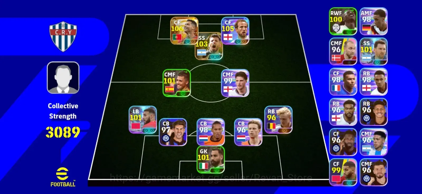 eFootball Accounts Meta Player Big time ronaldo x Hary Kane Show time 1
