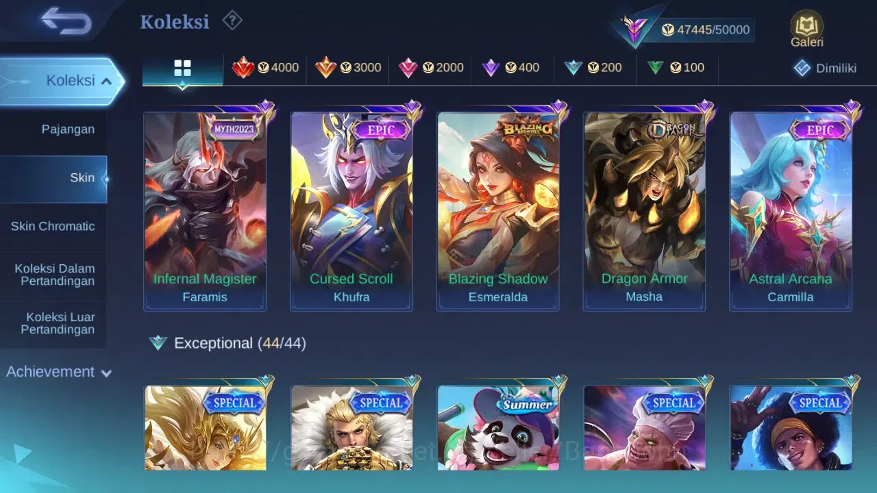 Mobile Legends: Bang Bang Accounts GLOBAL Hero 132 Skin 224 | Lunar Sun | Epic Roger  image 7
