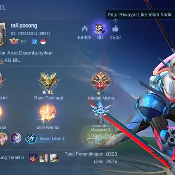 Mobile Legends: Bang Bang Accounts Collector Hero133|Skin 234|HighMythic 20|Ternama V|Collector Natalia, KOF Karina, D.T