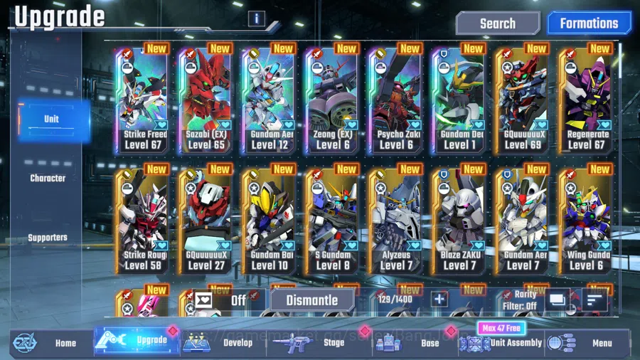 SD Gundam G Generation ETERNAL Accounts Global Rank 34|Freedom Gundam,Sazabi,Gundam Aerial,Zeong,Psycho Zaku,Gundam DE|185+K 2