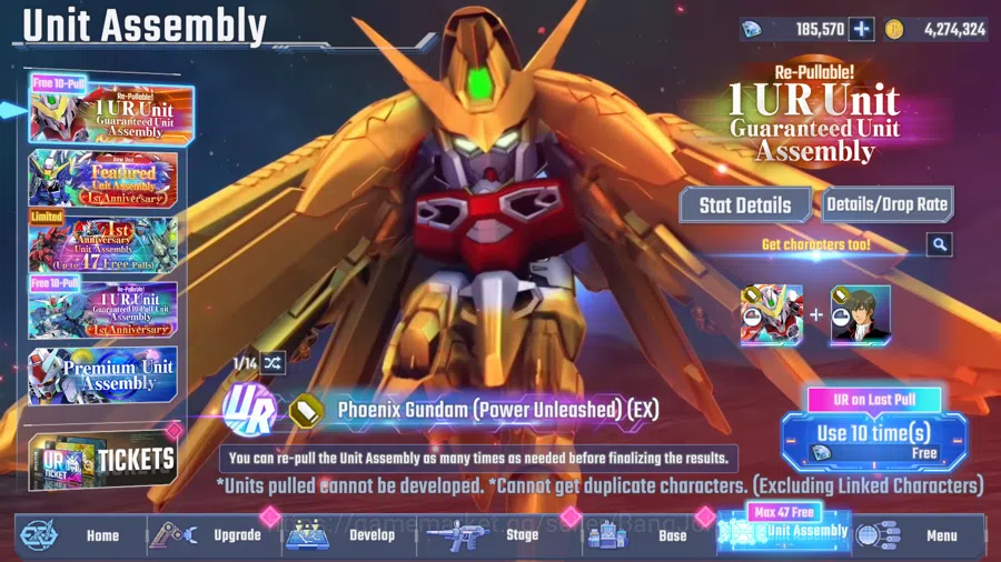 SD Gundam G Generation ETERNAL Accounts Global Rank 34|Freedom Gundam,Sazabi,Gundam Aerial,Zeong,Psycho Zaku,Gundam DE|185+K 6