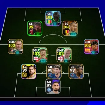 eFootball Accounts High-End Mobile |PW 3075|BIGT Hazard,Epic Scholes Gerrard Quaresma,Shwt yamal Jackson,Coin 410|Coach