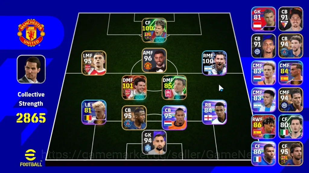 eFootball Accounts Others Android|Power 2865|Big Time Declan Rice|Epic Javier Saviola,Mark van Bommel|3 Show 1