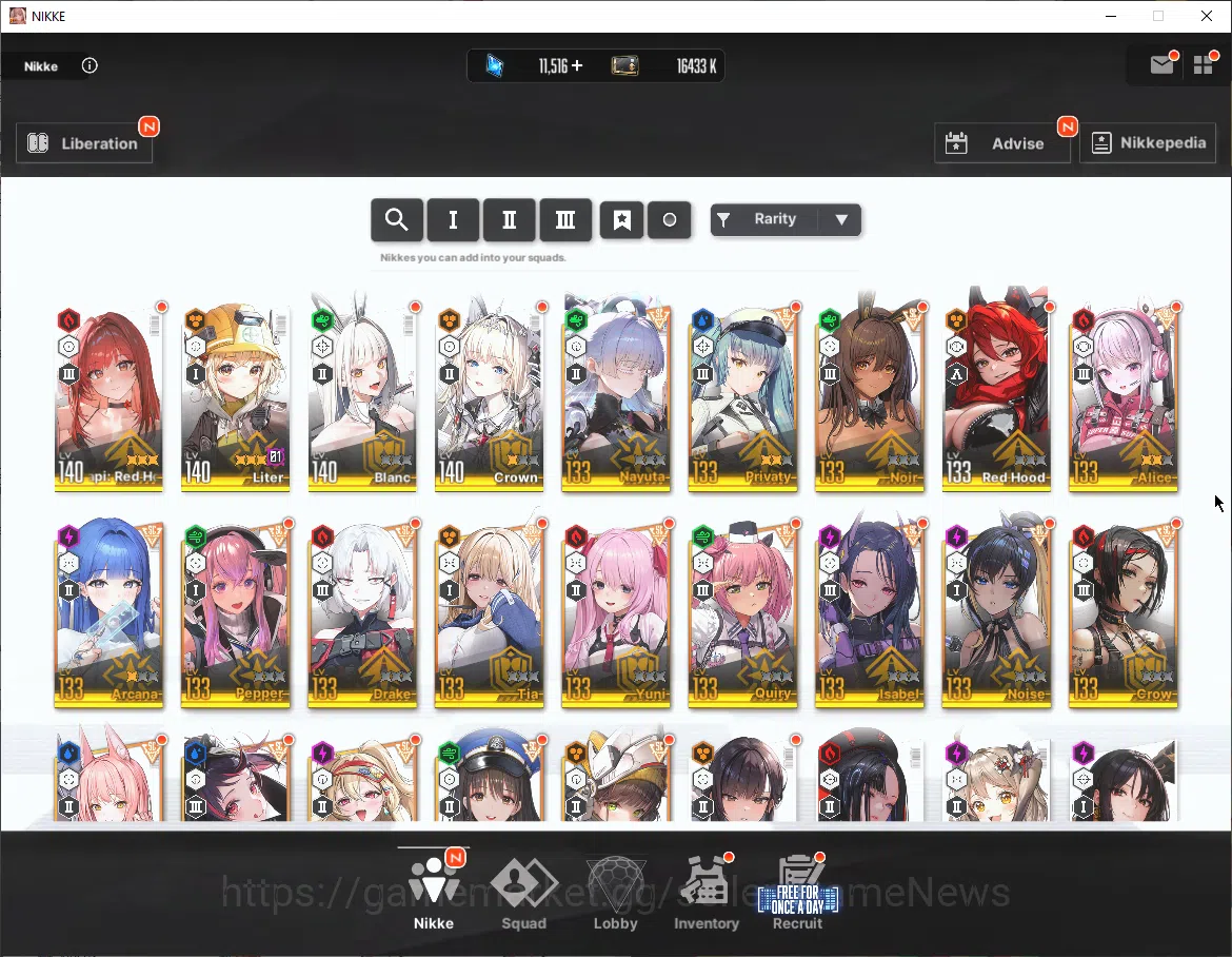 Goddess of Victory: Nikke Accounts SEA|37 SSR|SyncLV133|Gem 11k|Rapi: Red Hood,Crown, image 4