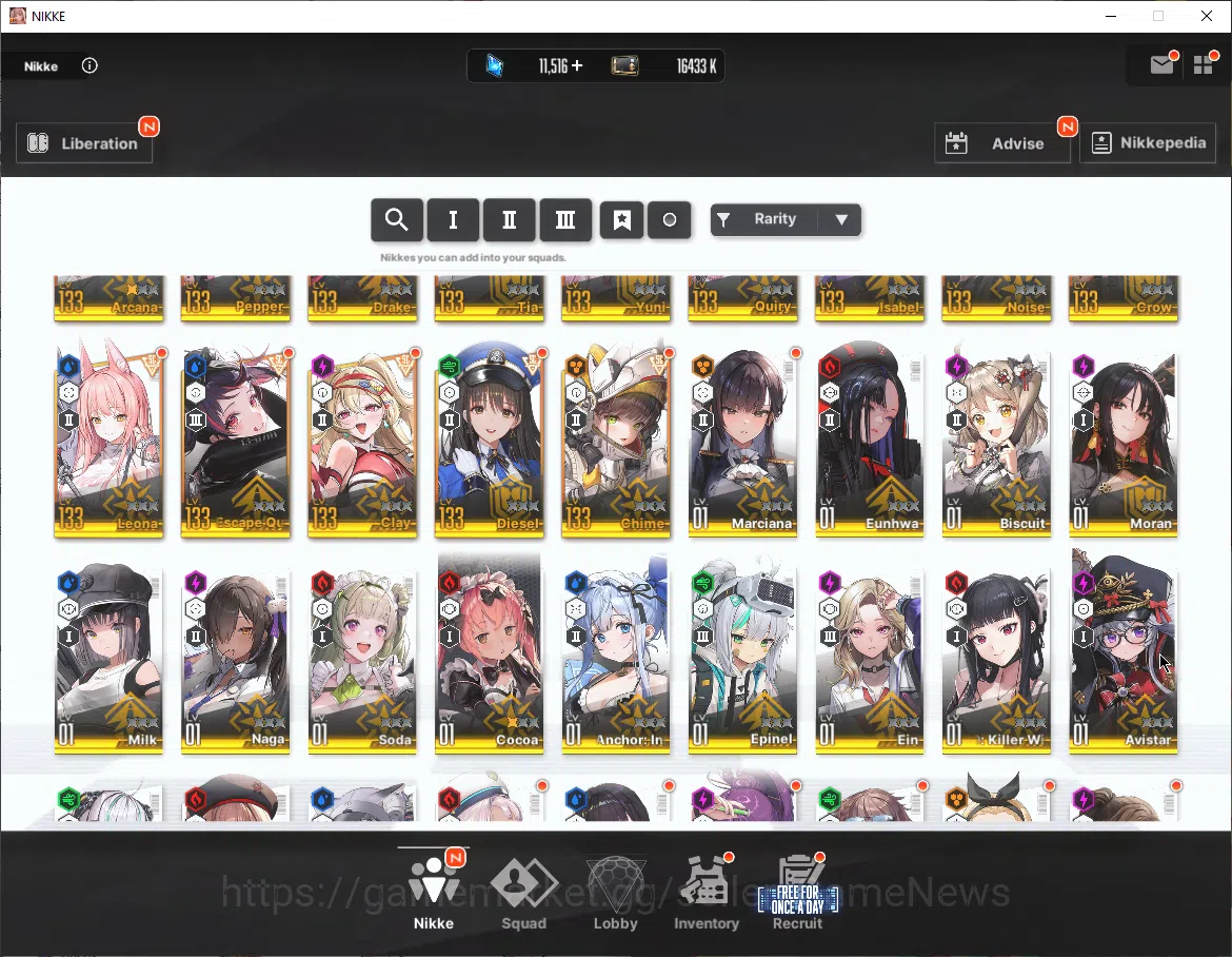 Goddess of Victory: Nikke Accounts SEA|37 SSR|SyncLV133|Gem 11k|Rapi: Red Hood,Crown, image 5