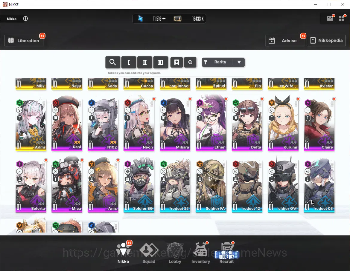 Goddess of Victory: Nikke Accounts SEA|37 SSR|SyncLV133|Gem 11k|Rapi: Red Hood,Crown, image 6