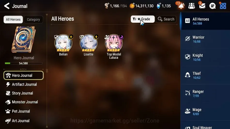 Epic Seven Accounts Starter Global Unverif|Fresh Starter|3 ML(Belian,Lisette,TMLuluca)|Side Story Locked|PoH+Bless ON|SS 1