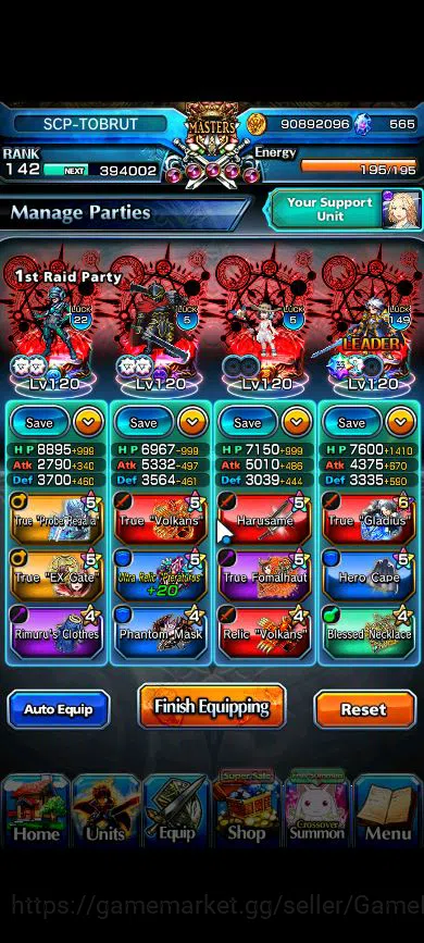 Grand Summoners Accounts Global|Rank 142|34 Ascend|RoyTW,InumutaTW,BetaTW,E image 3
