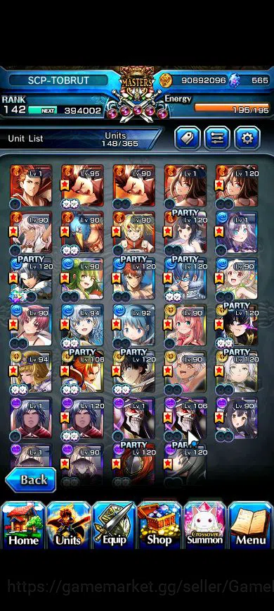 Grand Summoners Accounts Global|Rank 142|34 Ascend|RoyTW,InumutaTW,BetaTW,E image 4