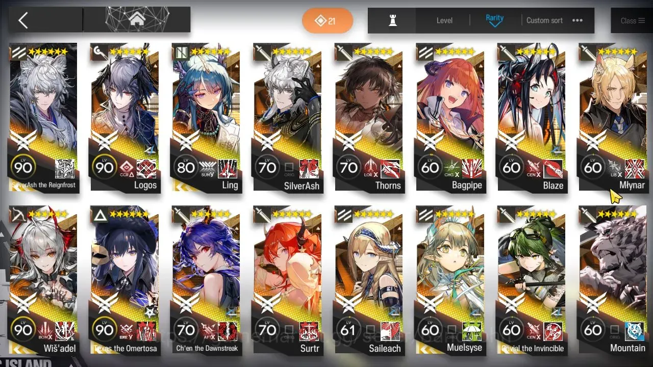 Arknights Accounts High-End GLOBAL|Lv102|273 Total OP+82 Outfit|13 Limited(Wisadel,Wang,Kirin Yato,Marcille,Texas 1
