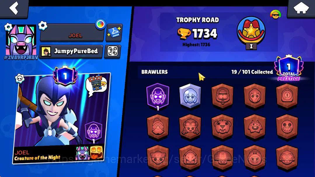 Brawl Stars Accounts 1734 Thropy|19 Brawlers 2 Max Level|Well Build Mor image 2