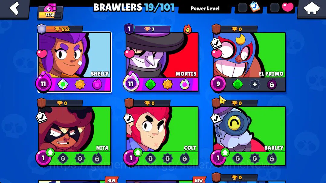 Brawl Stars Accounts 1734 Thropy|19 Brawlers 2 Max Level|Well Build Mor image 5