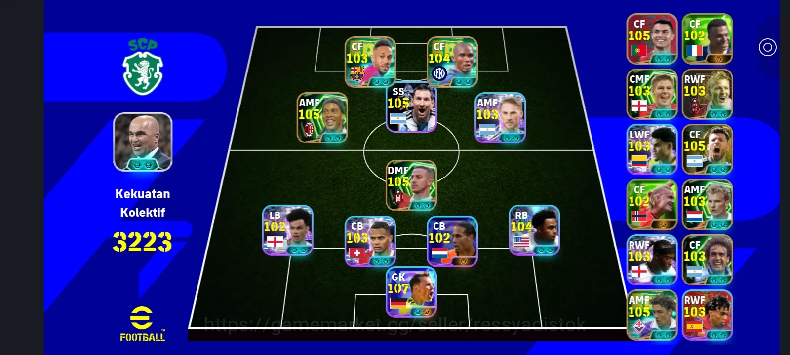 eFootball Accounts Legends & Iconic Players COLECTIVE 3223+| M NEUER WCP2026 x SAMUEL ETOO x RONALDINHO x THIAGO ALCANTARA x 1