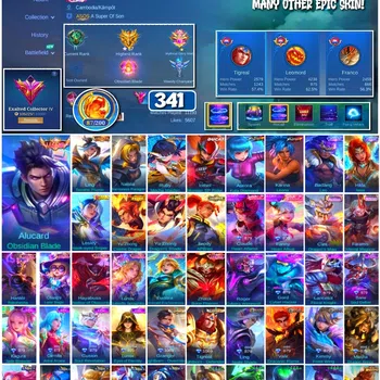 Mobile Legends: Bang Bang Collector #3577 341 Skins | Legend Alucard | Collector Ling  image 1