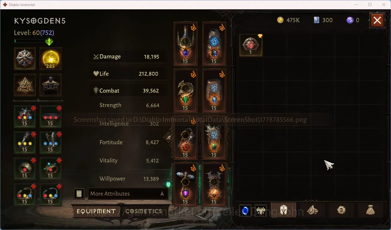 Diablo Immortal Accounts NA - High Heavens CS On | 60 (752) Crusader-Slinge image 10