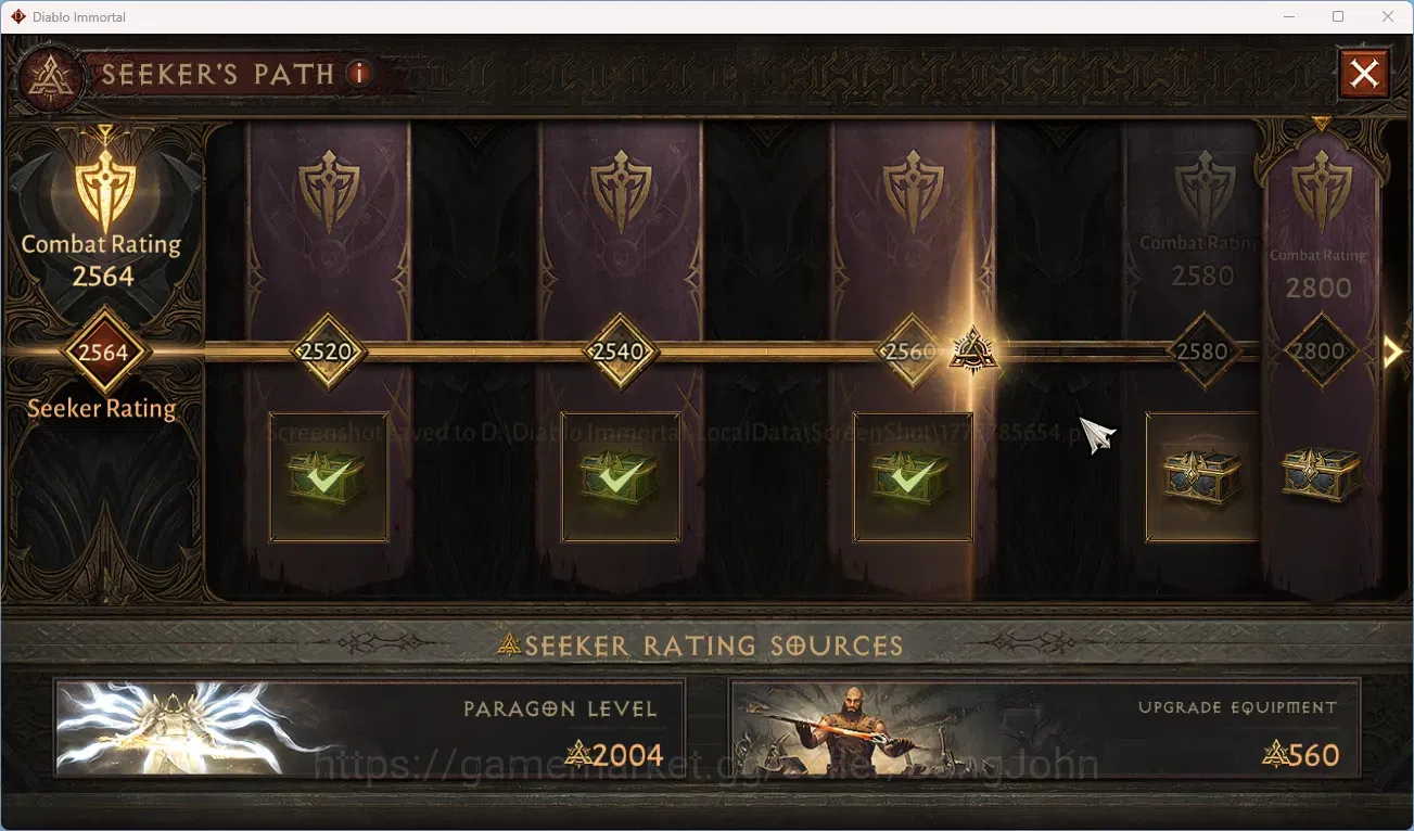 Diablo Immortal Accounts NA - High Heavens CS On | 60 (752) Crusader-Slinge image 2