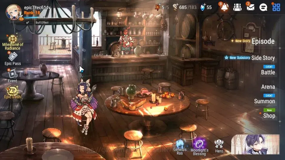 Epic Seven Accounts GLOBAL Unverif|New Era|2 ML(LOTScales,Death Dealer image 1