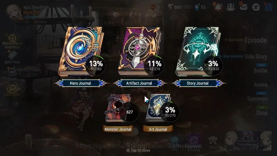 Epic Seven Accounts GLOBAL Unverif|New Era|2 ML(LOTScales,Death Dealer image 3