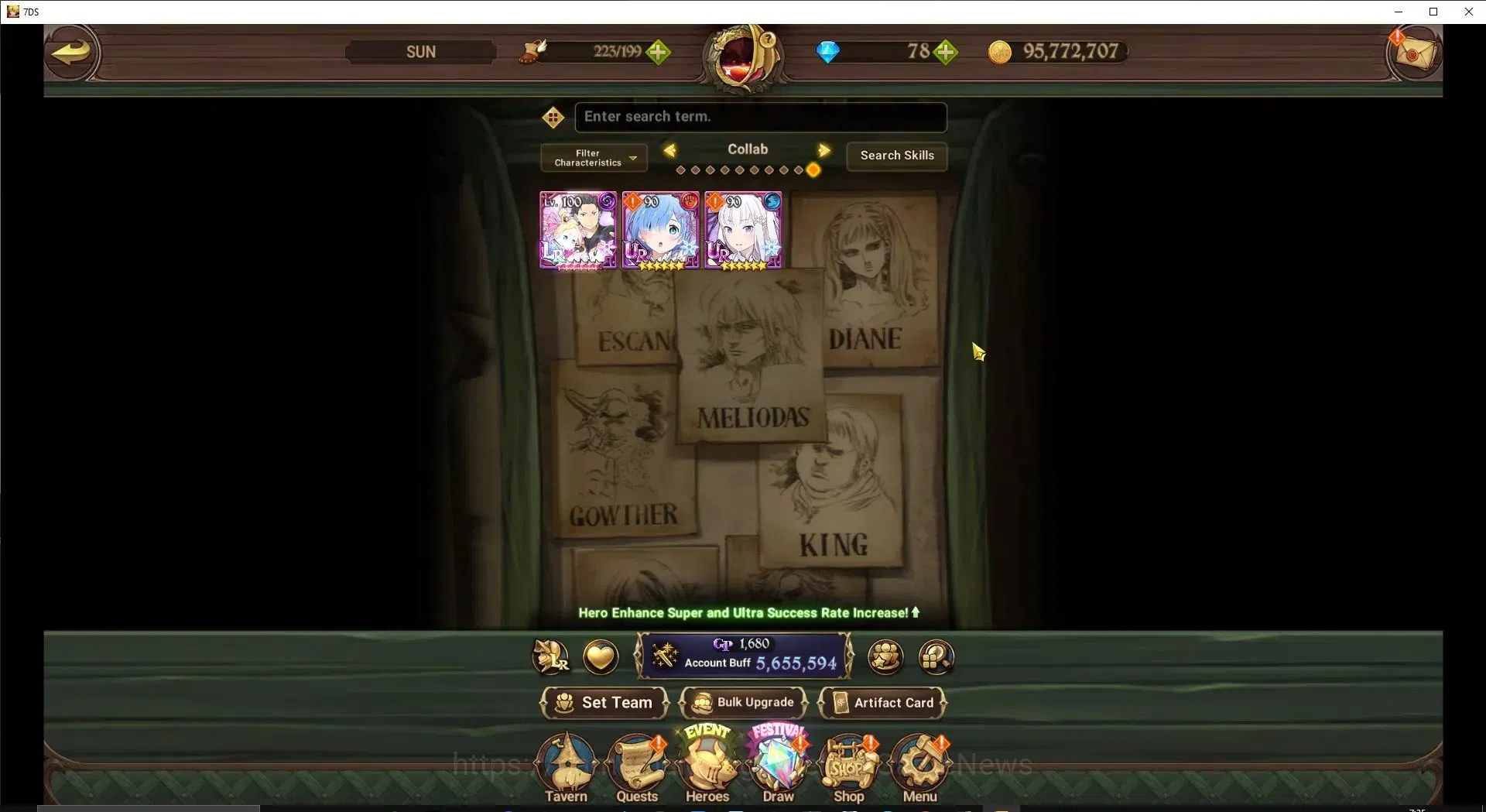 The Seven Deadly Sins: Grand Cross Accounts ASIA|5,6M CC|78 DM+101 LS|5 LR+10 UR+Collab ReZero image 5