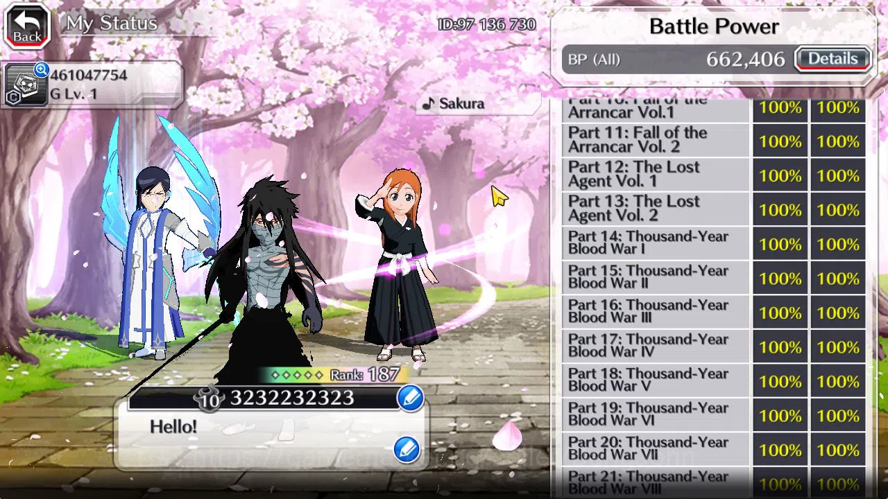 Bleach: Brave Souls Accounts [Global]53K Orbs|TYBW26 (Gisele,Candice),Rukia,Ich image 18