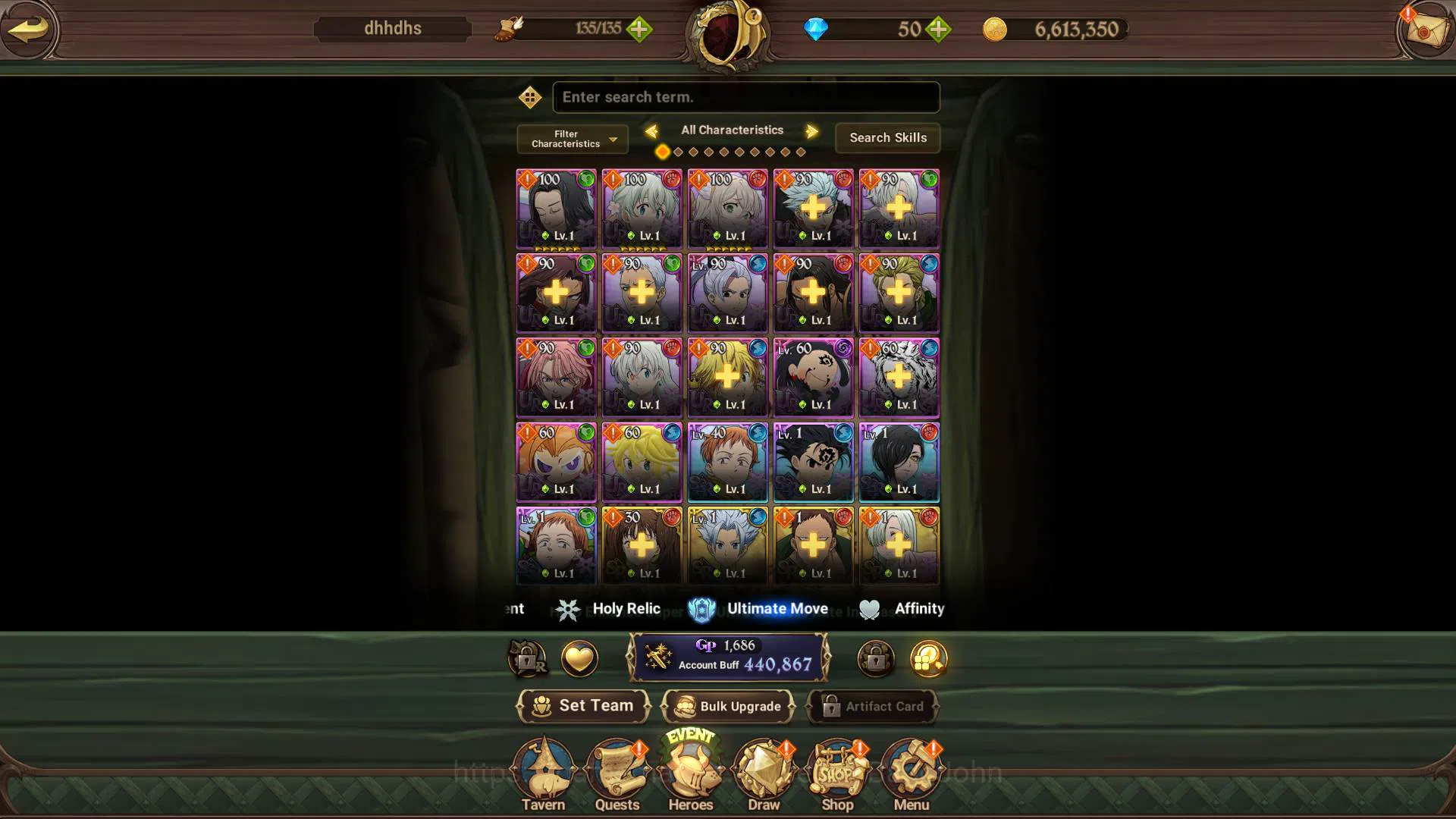 The Seven Deadly Sins: Grand Cross Accounts Others GLOBAL|440k CC|UR ODK,Thor,Chaos Arthur,DKM,etc|Take mail|check SS|7DS273B 10
