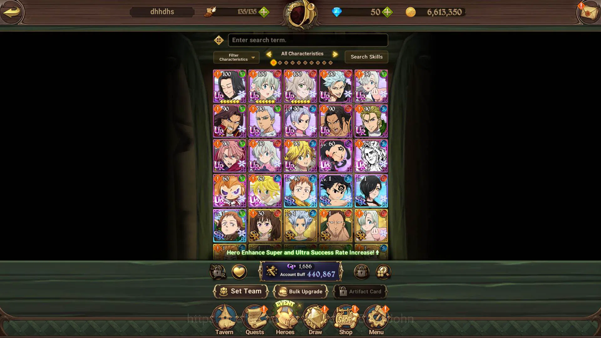 The Seven Deadly Sins: Grand Cross Accounts Others GLOBAL|440k CC|UR ODK,Thor,Chaos Arthur,DKM,etc|Take mail|check SS|7DS273B 8