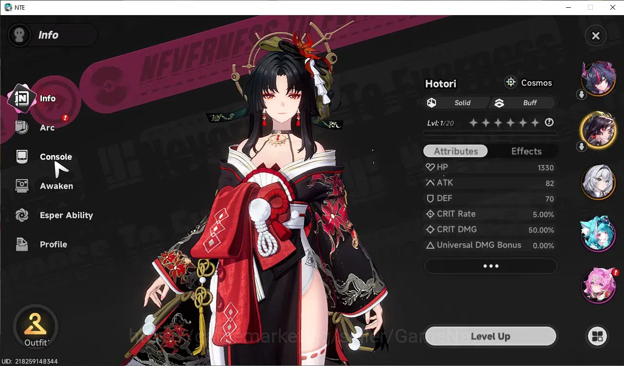 Neverness to Everness Accounts GLOBAL EU|HL 3|2 SSR Shinku & Hotori + 2 SSR Selector|Hidden Dragon-Livery|Overcast&Orchid 3