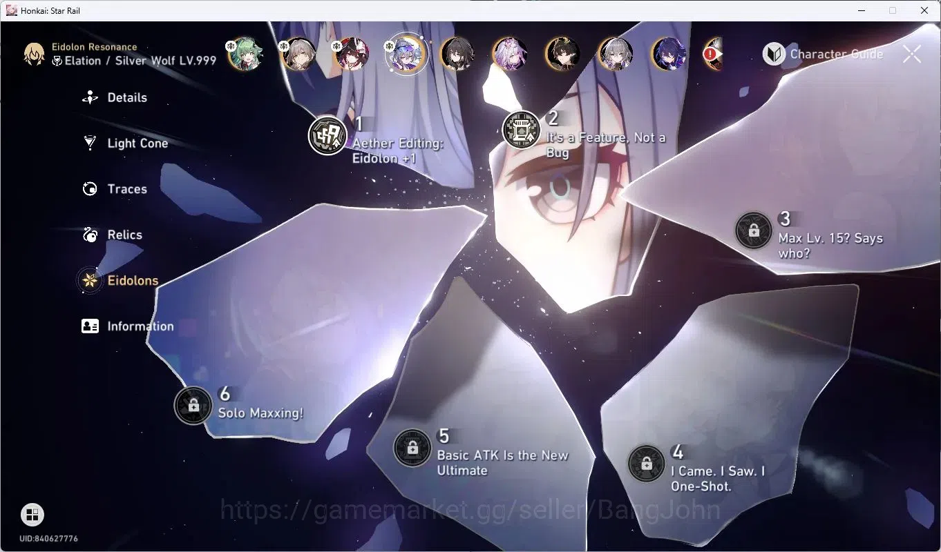 Honkai Star Rail Accounts ASIA | TL64|17 Limit|Huohuo|Sparkle|SW E2+Sign|Rua image 11