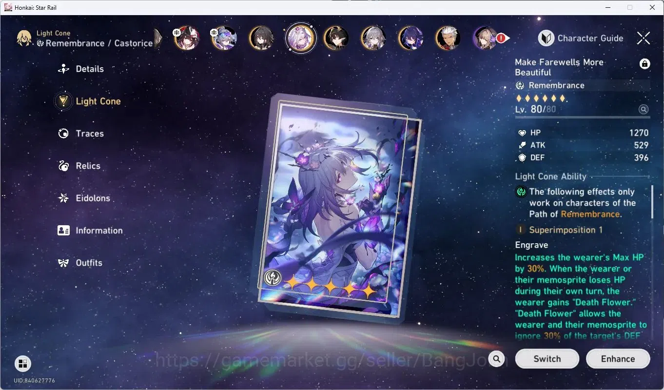 Honkai Star Rail Accounts ASIA | TL64|17 Limit|Huohuo|Sparkle|SW E2+Sign|Rua image 12