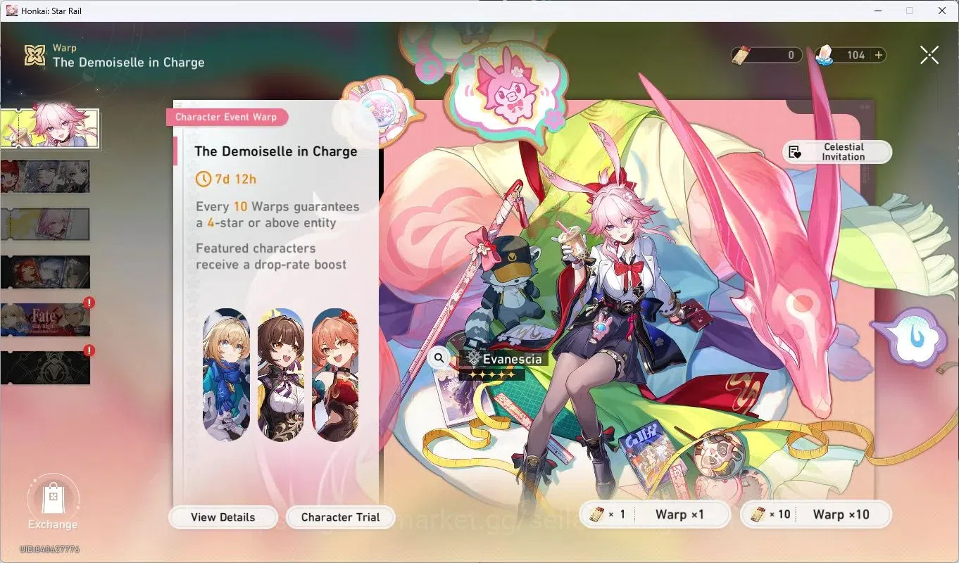 Honkai Star Rail Accounts ASIA | TL64|17 Limit|Huohuo|Sparkle|SW E2+Sign|Rua image 13