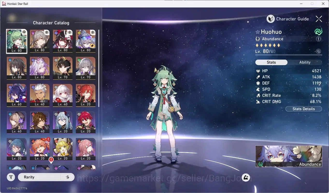 Honkai Star Rail Accounts ASIA | TL64|17 Limit|Huohuo|Sparkle|SW E2+Sign|Rua image 2
