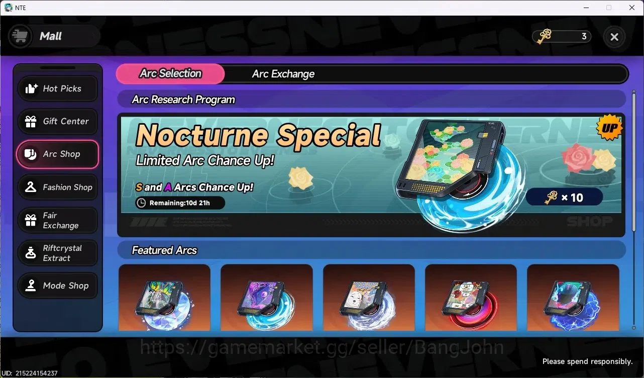 Neverness to Everness Accounts NA | Hunter Lv 7 | 2 S-Class + 4 A-Class [Lacrimos image 8