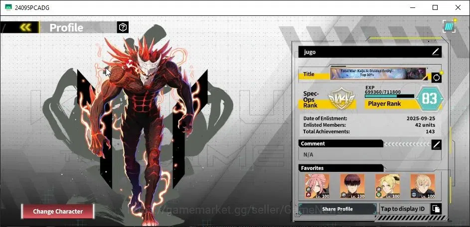 Kaiju No. 8 The Game Accounts [MOBILE] PR 83|25SSR(Zoee,Soshiro K10 A4,Chester,K image 20