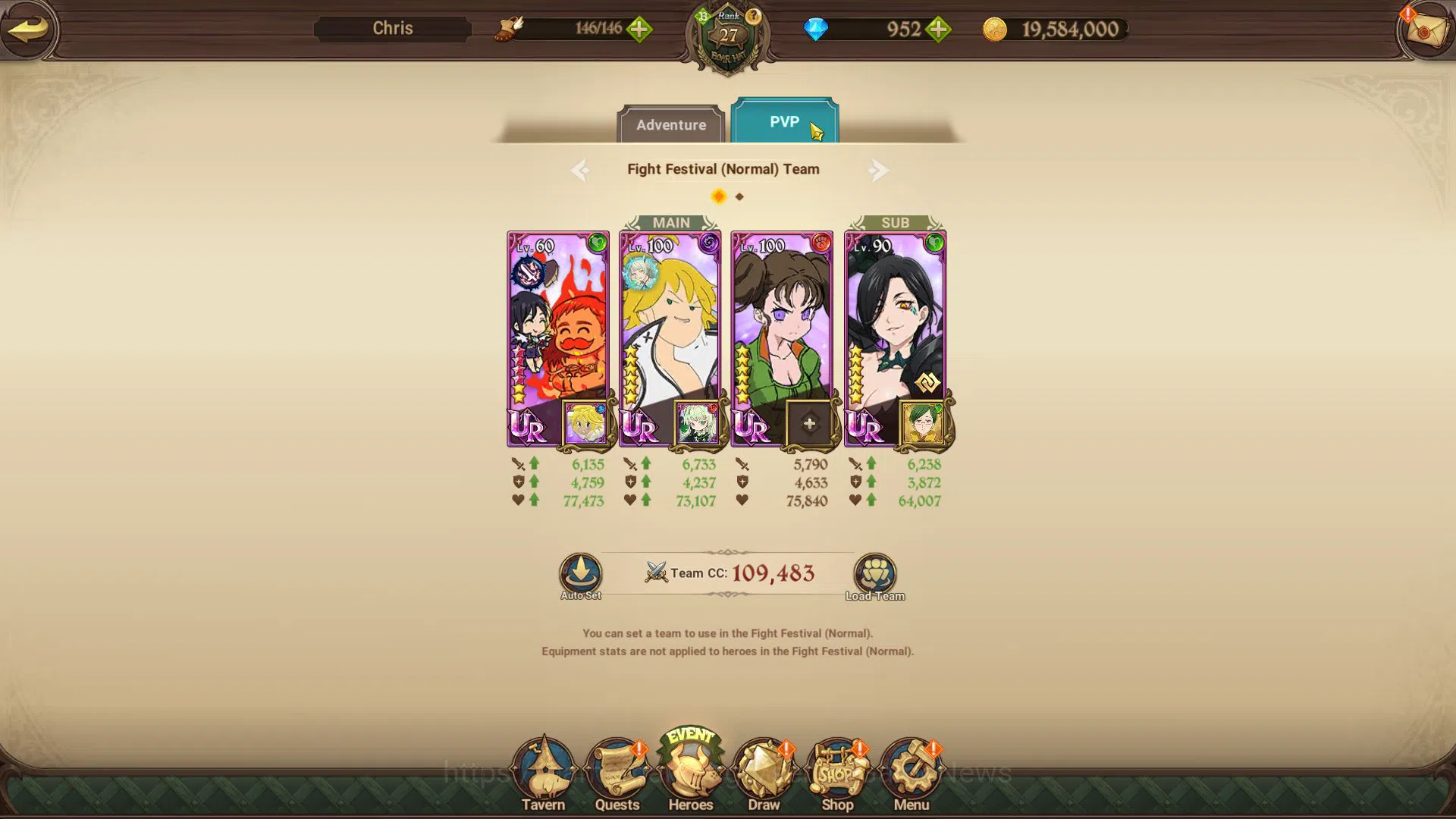 The Seven Deadly Sins: Grand Cross Accounts Starter Global| Fresh Starter Ch 4 | 685K CC & 952 DM |3 UR|Nightmare 2