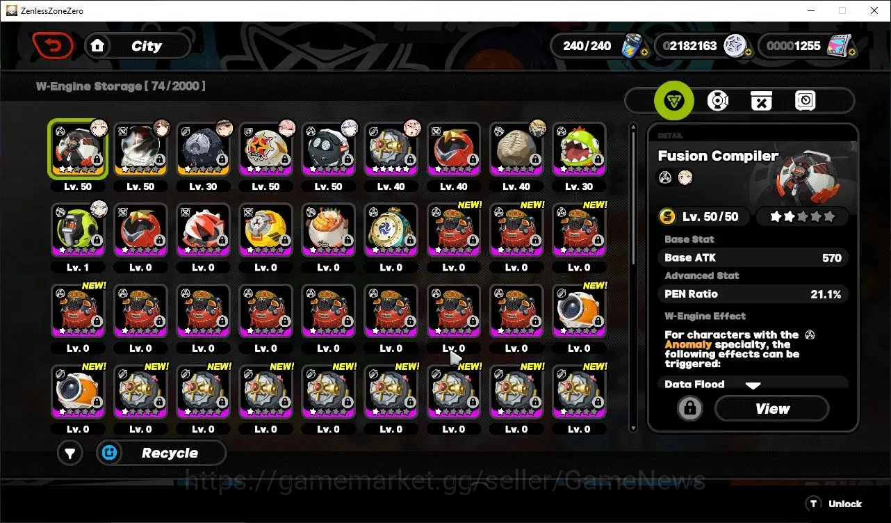 Zenless Zone Zero Accounts Starter ASIA|IK 48|S2 Ch6|1,2K Poly|5 LMT(YeShunGuang+Sign,Velina,Pyrois,Alice,Zhao)+3 14