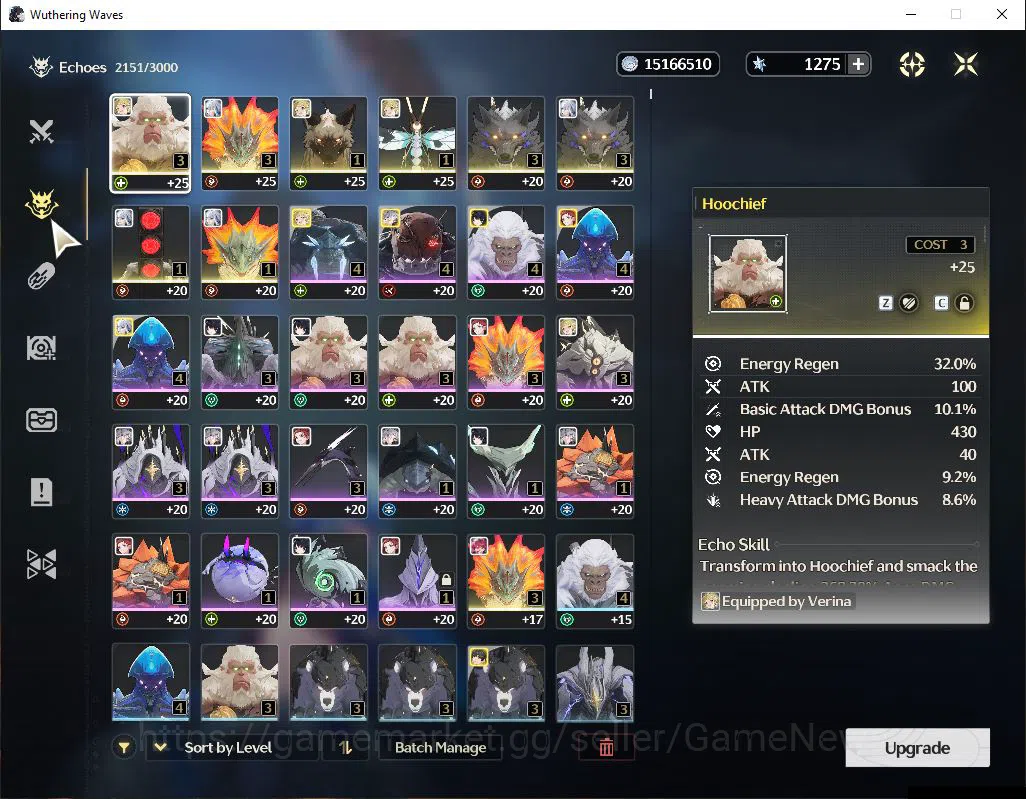 Wuthering Waves Accounts Mid-Game SEA|UL 40|1,2K Astrite|4 Limited| [Augusta,Lupa,Galbrena]+Sign,Mornye |DB Lv18|Female 5