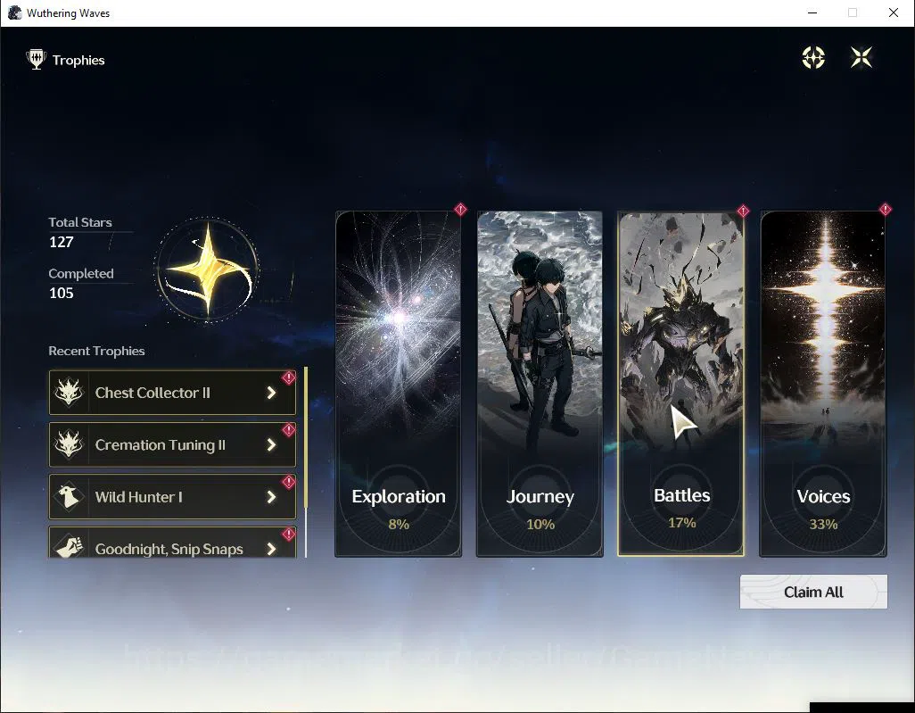 Wuthering Waves Accounts Mid-Game SEA|UL 40|1,2K Astrite|4 Limited| [Augusta,Lupa,Galbrena]+Sign,Mornye |DB Lv18|Female 9