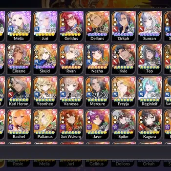 Seven Knights Re:Birth Accounts Global|Full EX7(FaiTC7,RosieTC3,GelindusTC1,MeliaTC1,JuriTC1)|83 TC6(Dellons,Orkah,Etc)|31K