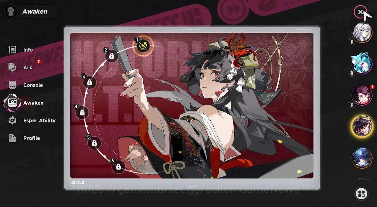 Neverness to Everness Accounts Global NA |HL 3| 4 SSR [HotoriA1,Jiuyuan,Sakiri,Daffodill]|6 SR 5